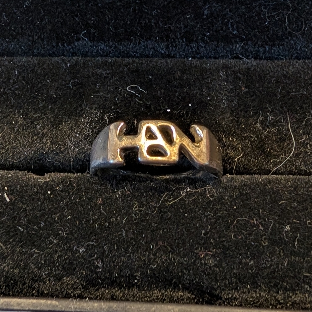 Hanson 20th Anniversary Sterling Silver HANSON Logo Ring